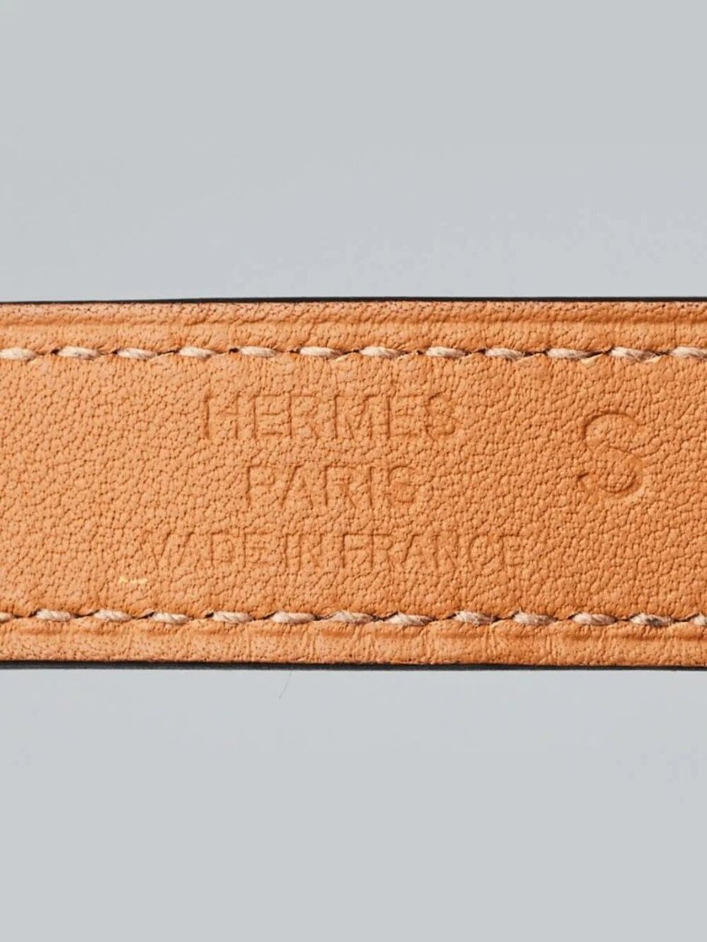 Hermes Black Box Leather Gold Plated Drag Double Tour Bracelet Size T2 - Picture 6 of 8